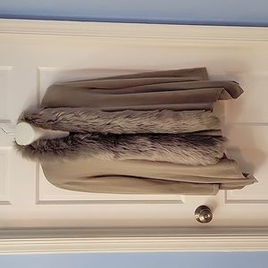 Soft Surroundings Fur-trimmed Open Front Cardigan